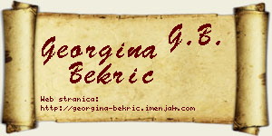 Georgina Bekrić vizit kartica